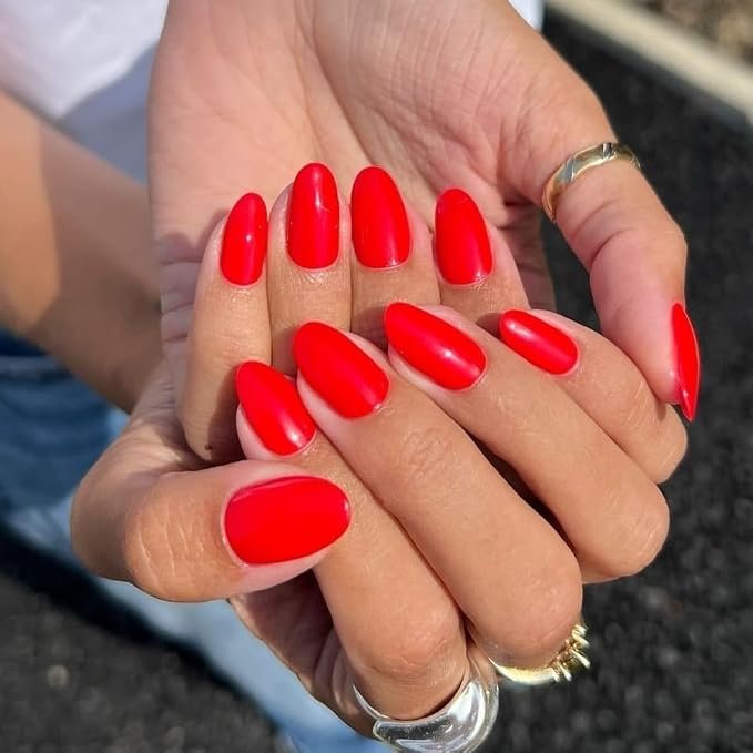 Ferrari red press on nails